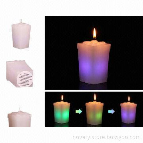 Gift Bag Real Smokeless Wax Candle, Really Change Colors When Lit